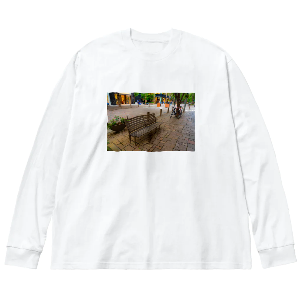 hideaki_machiburaの丸の内ベンチTシャツ Big Long Sleeve T-Shirt