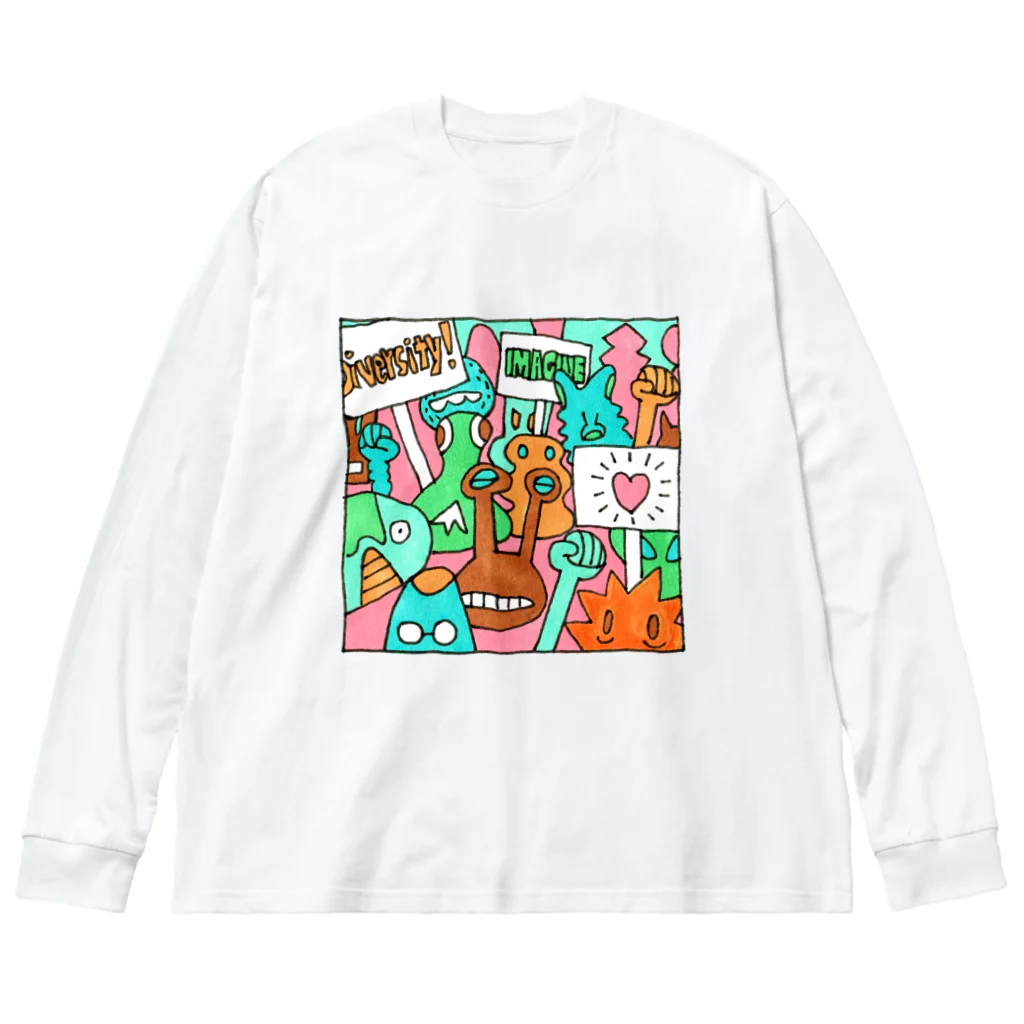 cementmilk WEBショップの毎日イラストセレクション No.002 ビッグシルエットロングスリーブTシャツ