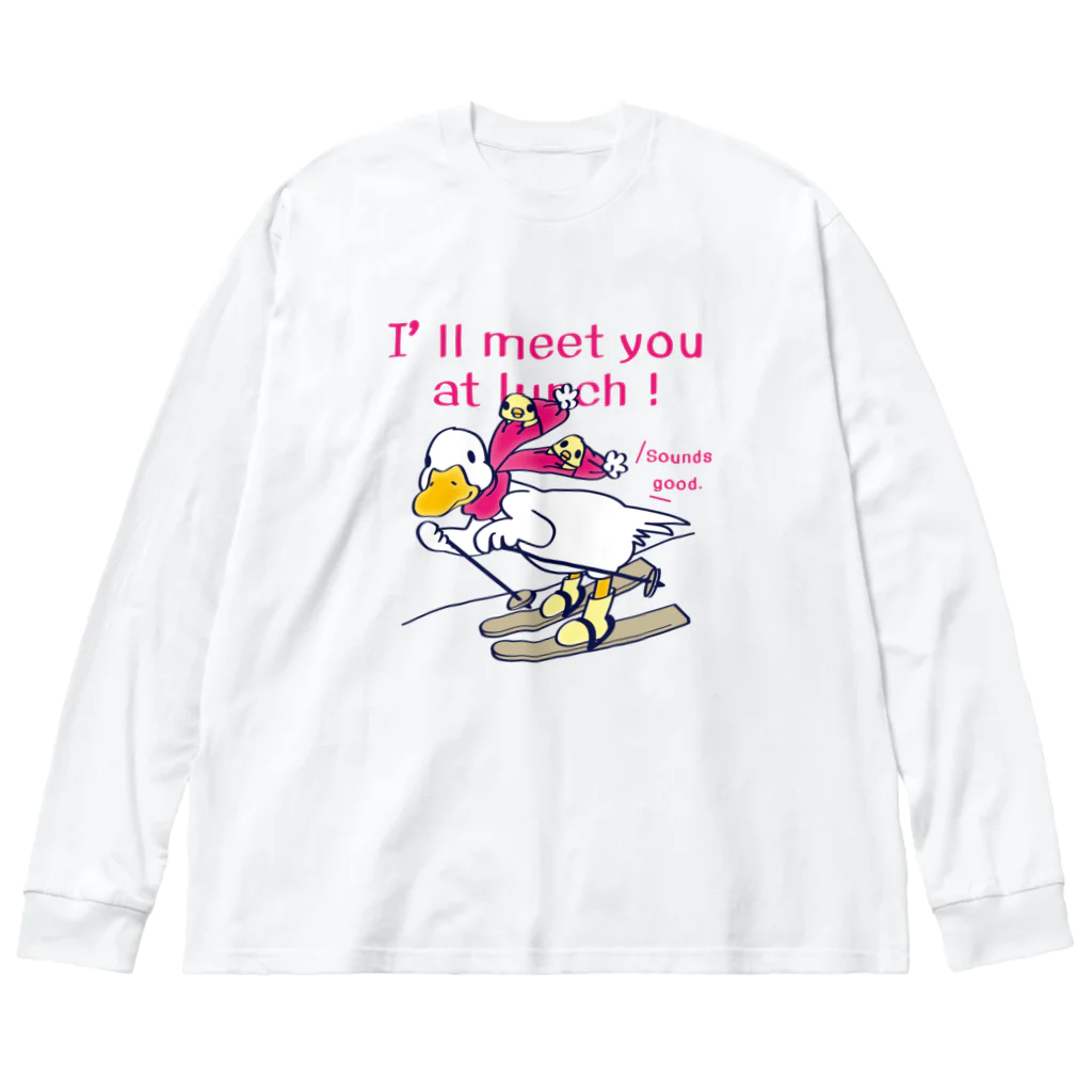 イラスト MONYAAT のCT75あひるのおひるさんのスキーＡ Big Long Sleeve T-Shirt