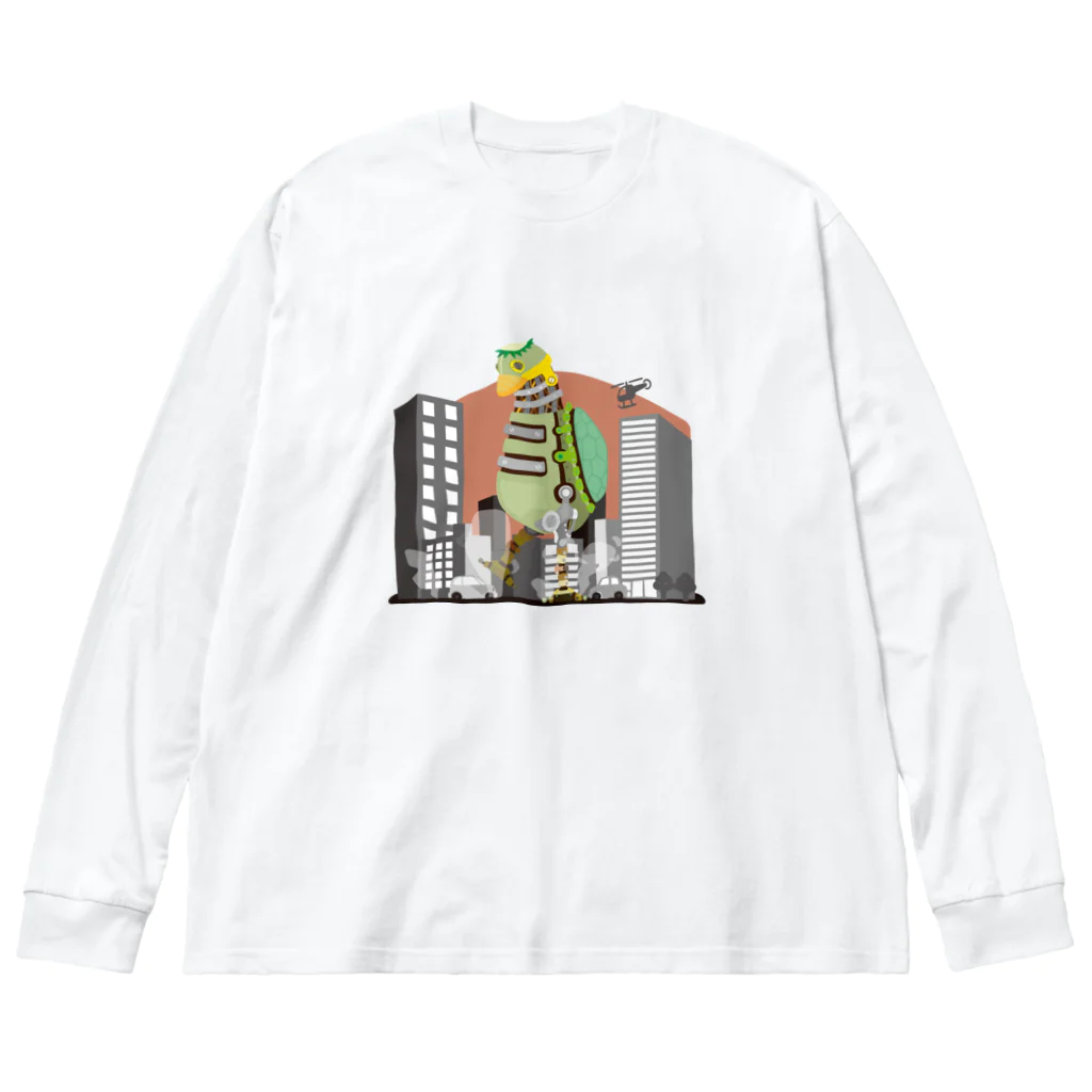 ヨシダアニマルズの巨大ロボかっぱ Big Long Sleeve T-Shirt