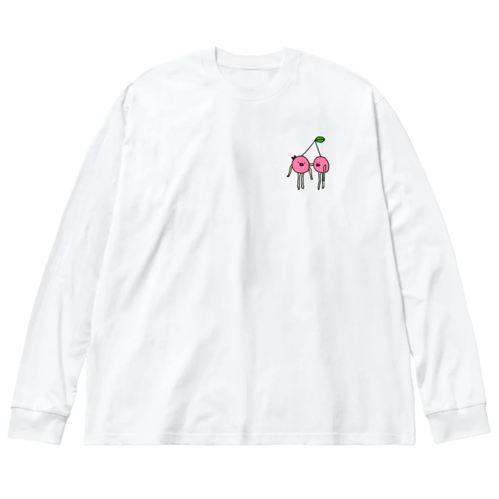 yuyuyuのさくらんぼ ビッグシルエットロングスリーブTシャツ