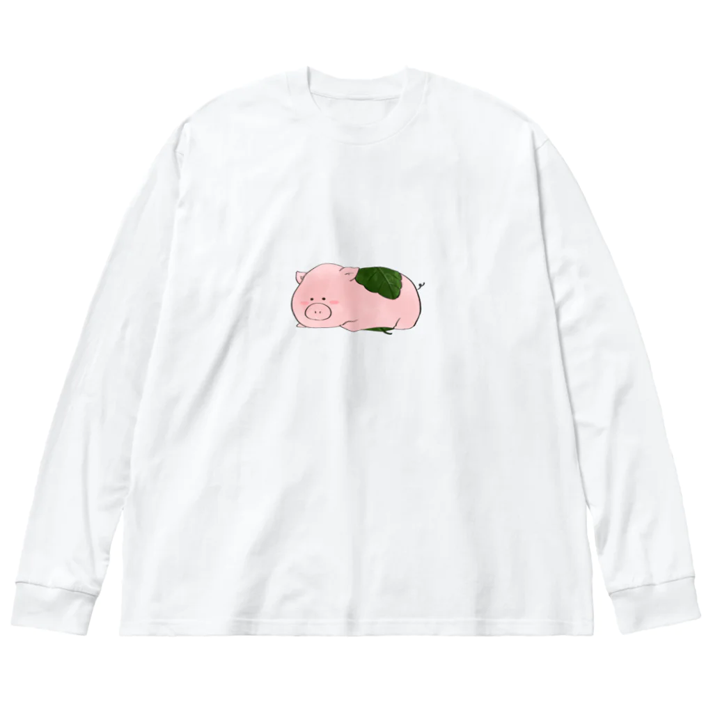 おおかみぴえろのこぶたのさくら餅 Big Long Sleeve T-Shirt