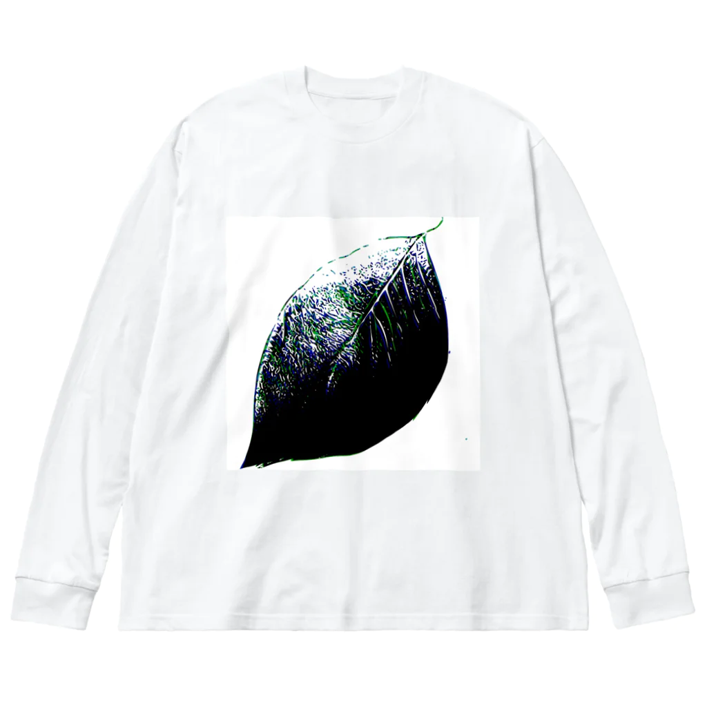 GreenTeaBreakのLeaf duo tone ビッグシルエットロングスリーブTシャツ