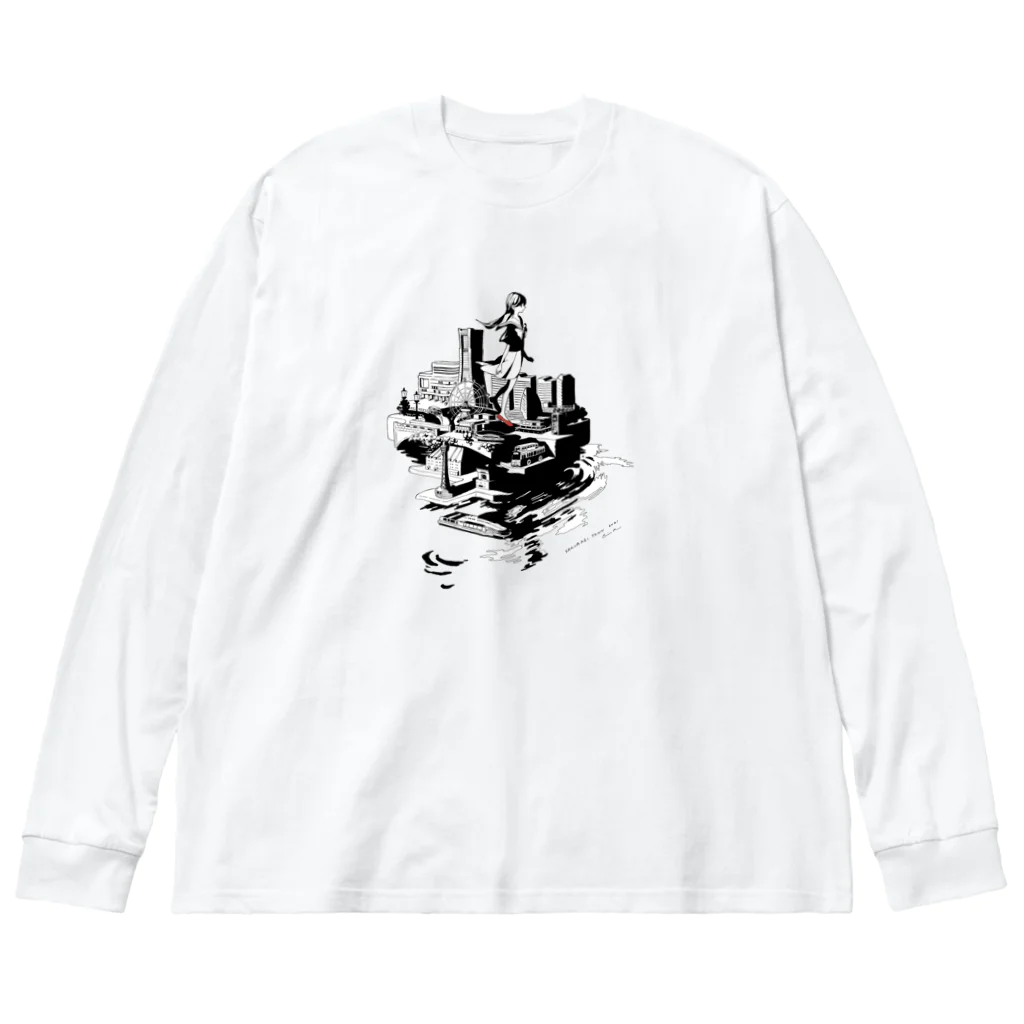 北村英理のSakuragi Town Big Long Sleeve T-Shirt