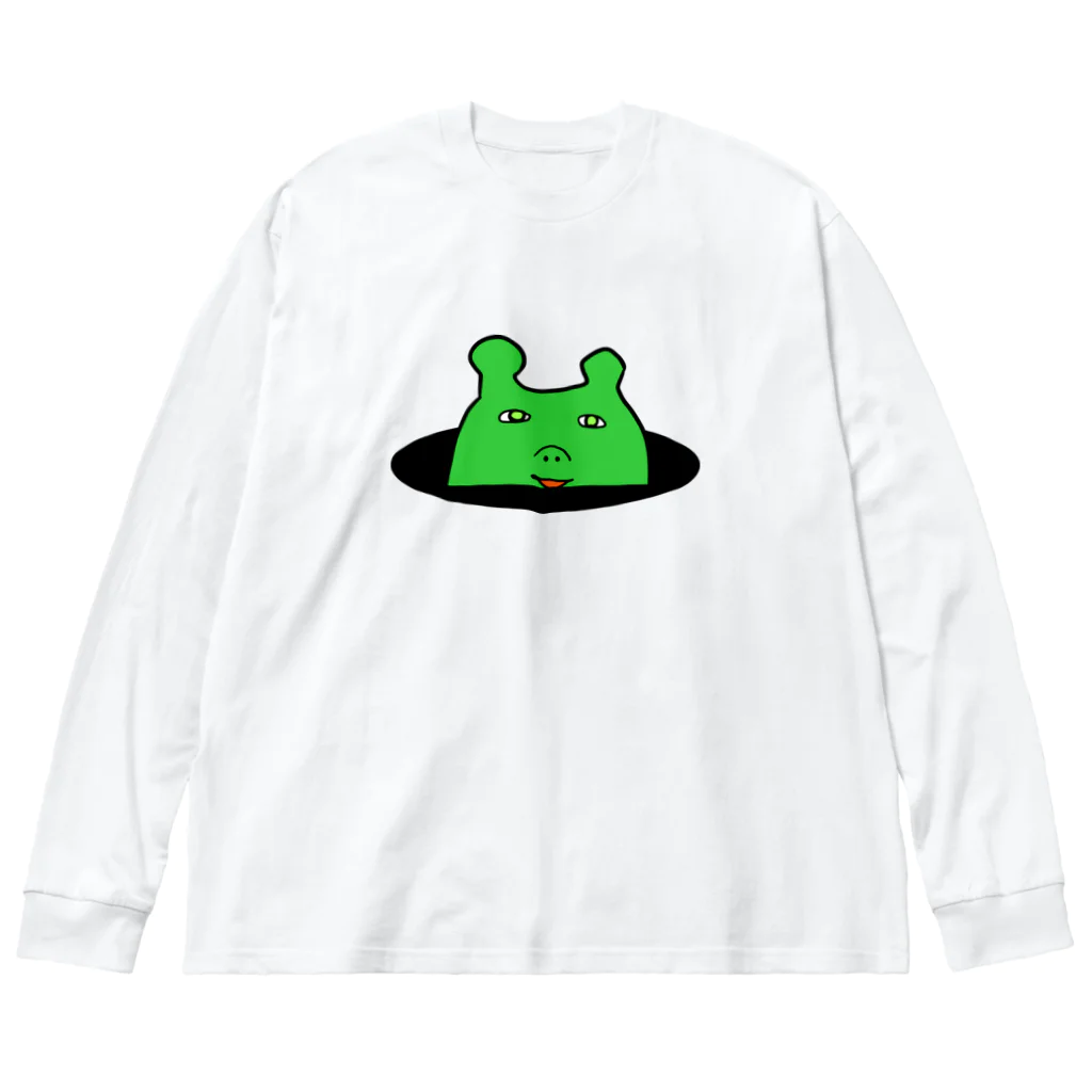 chicodeza by suzuriの見つめる不可思議な生物 Big Long Sleeve T-Shirt