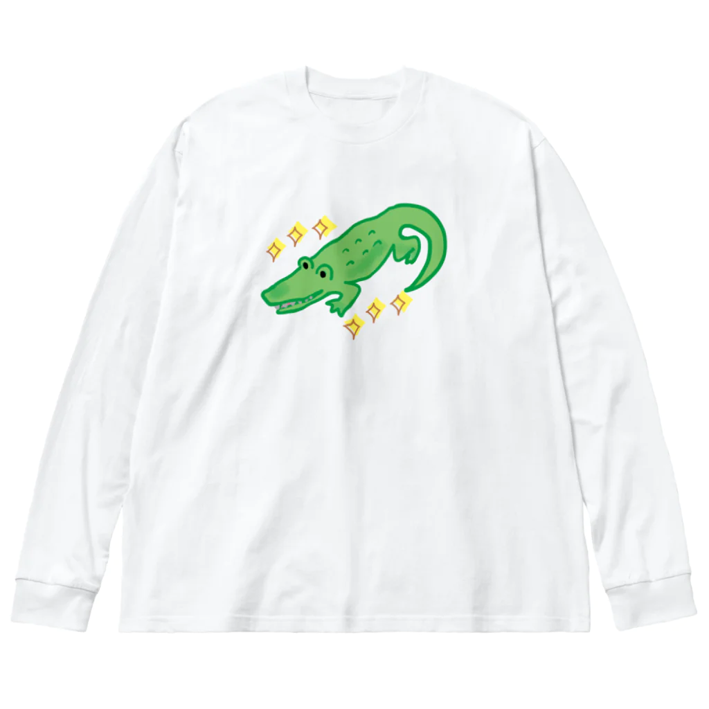 ちょこっとSHOPのわにくん ビッグシルエットロングスリーブTシャツ