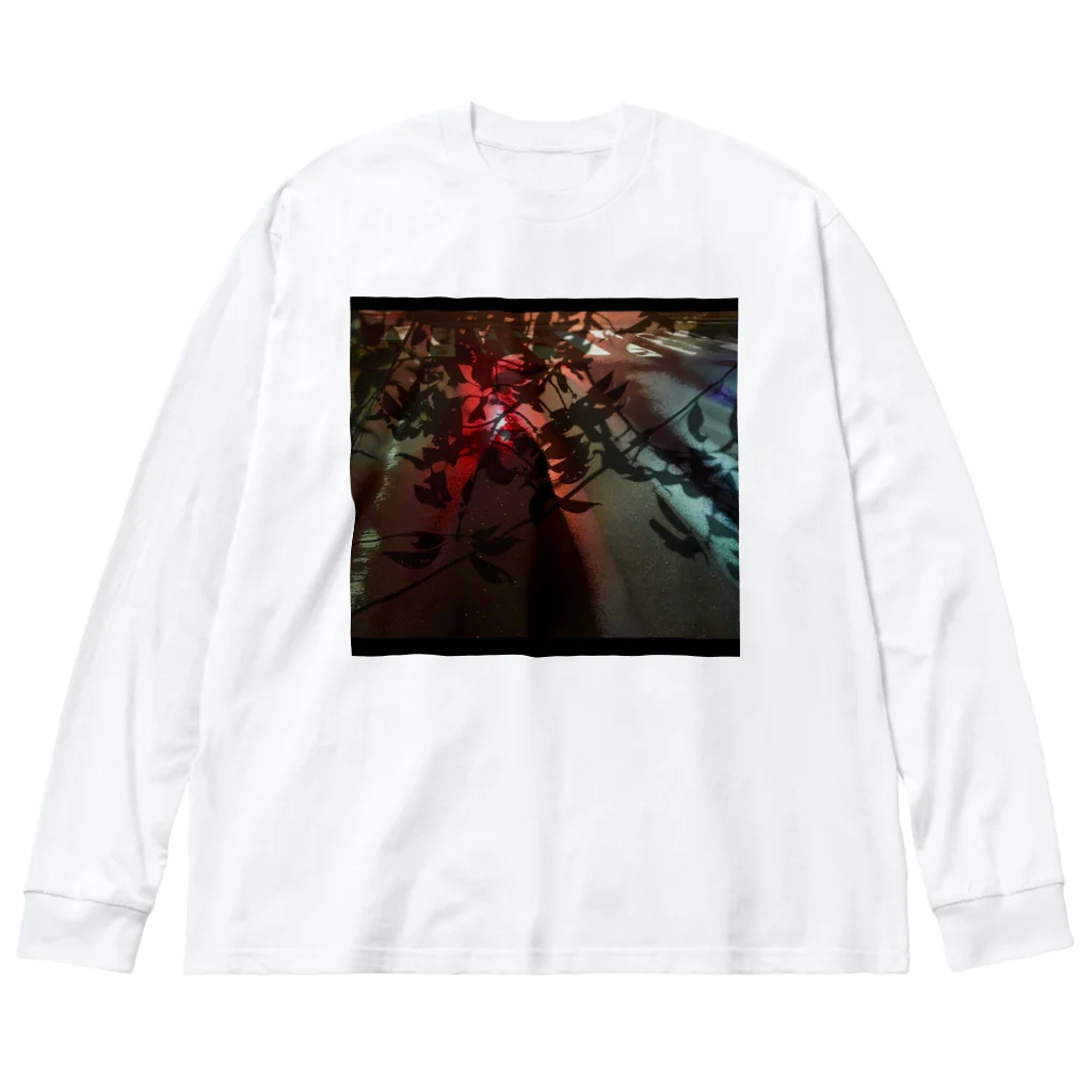 野々の深夜の信号に葉影 Big Long Sleeve T-Shirt