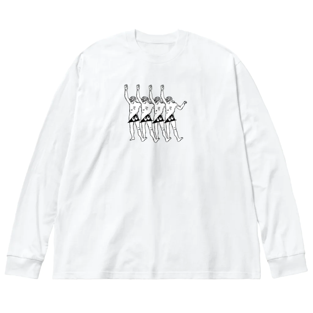 stereovisionの踊るキリスト+局部にはスリスリくん Big Long Sleeve T-Shirt