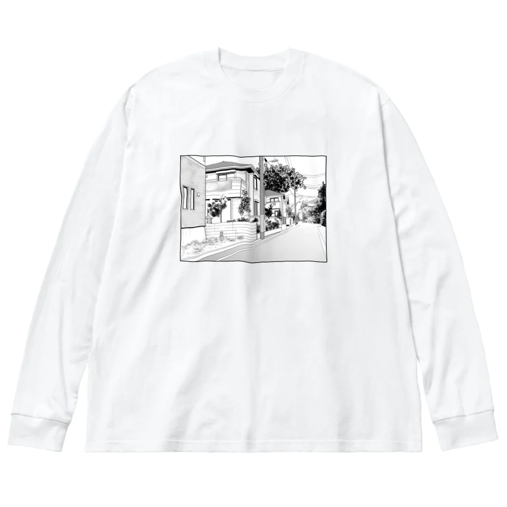 ぼけなすび（まなななななな）の漫画背景風イラスト Big Long Sleeve T-Shirt