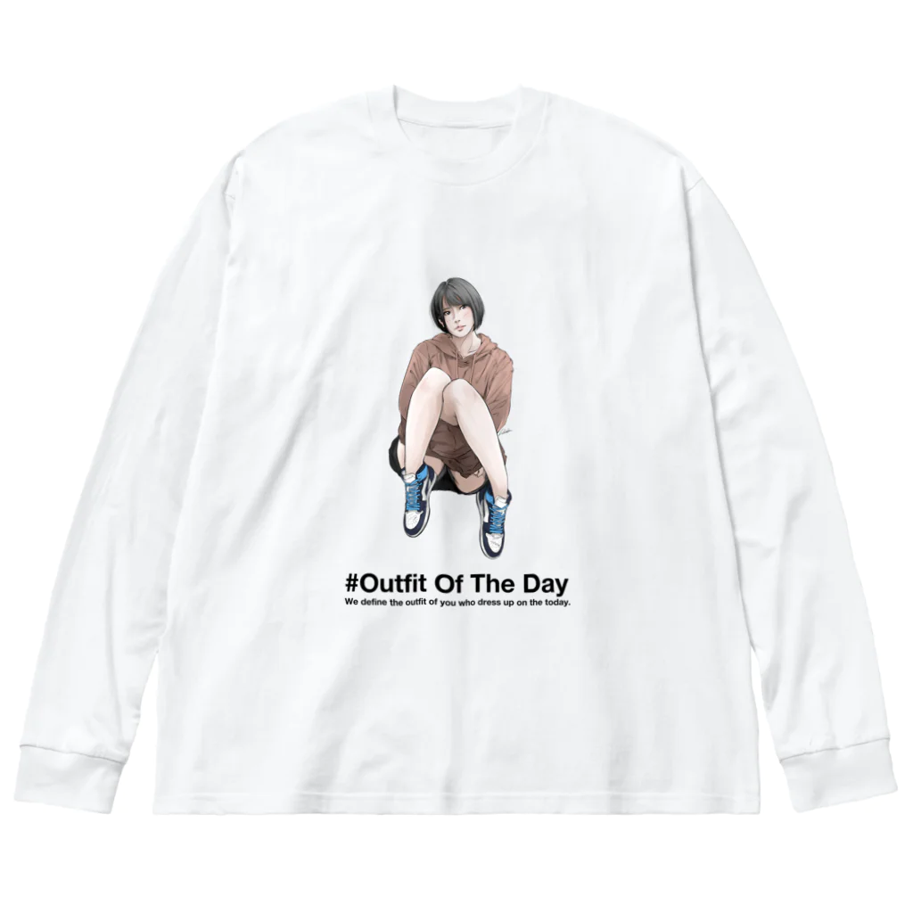 #鹿[Shika]のOOTD ビッグシルエットロングスリーブTシャツ