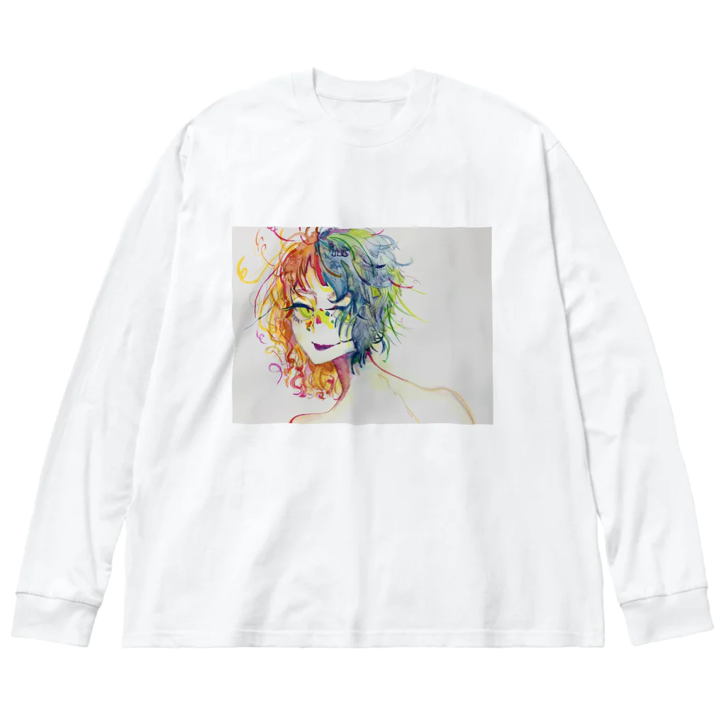 毛利あんなのお店の散切りくるくるパー子くん Big Long Sleeve T-Shirt