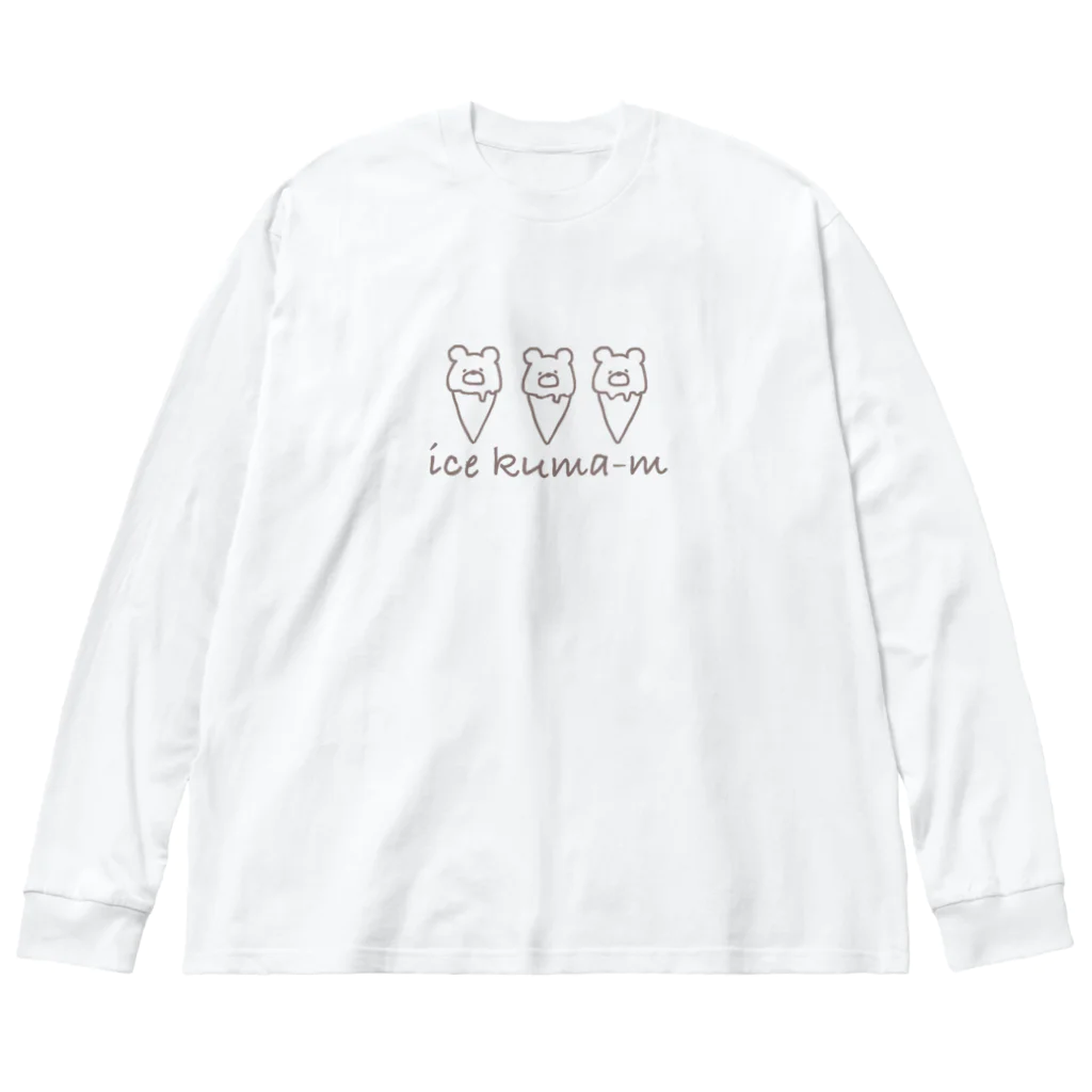 蜜ʕ•ﻌ•✻のice kuma-mʕ•ﻌ•✻ ビッグシルエットロングスリーブTシャツ