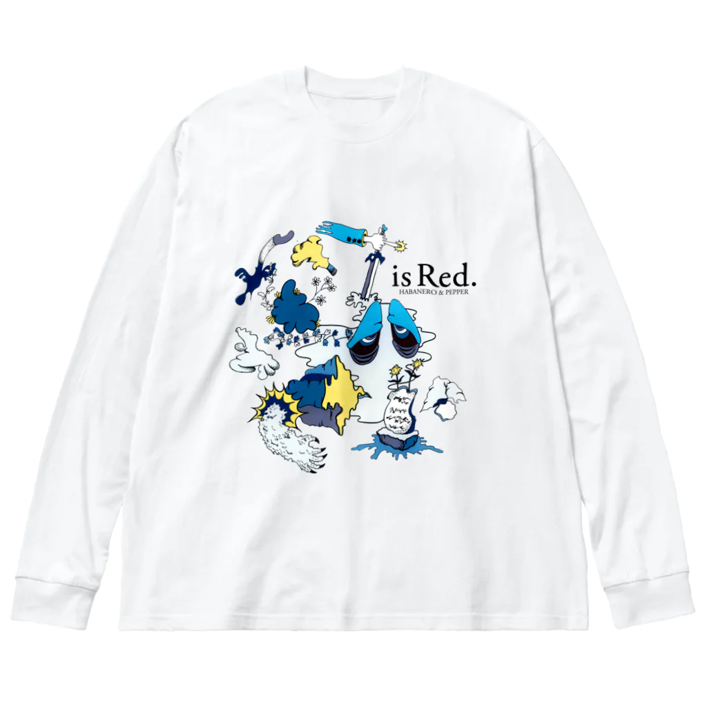 ハバネロ胡椒のハバネロ胡椒「is Red.」記念グッズA ビッグシルエットロングスリーブTシャツ