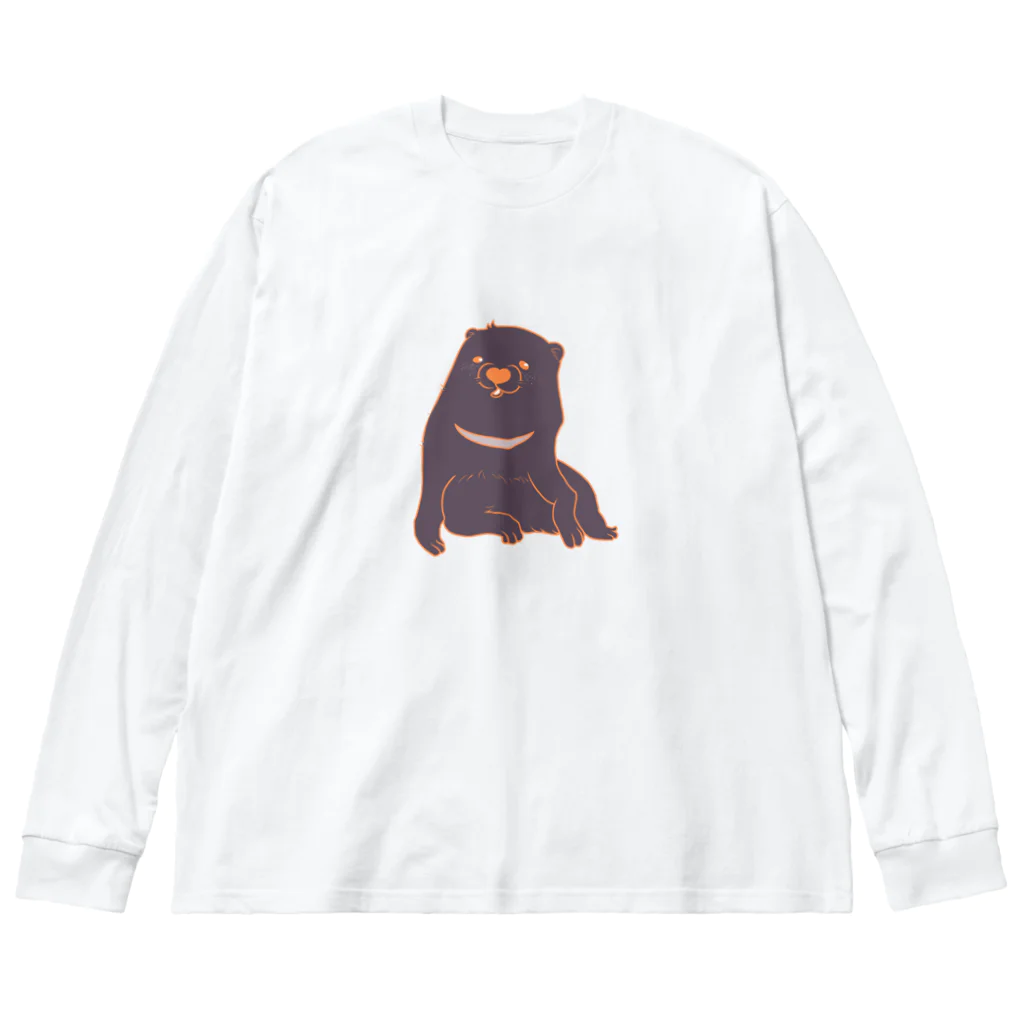 mugioのあの犬/ツキノワイヌ ビッグシルエットロングスリーブTシャツ