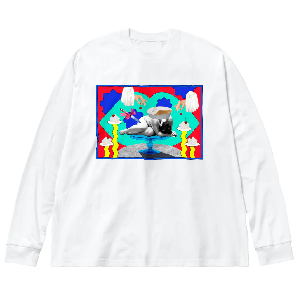 かじたのsad cake(Ver.2) ビッグシルエットロングスリーブTシャツ