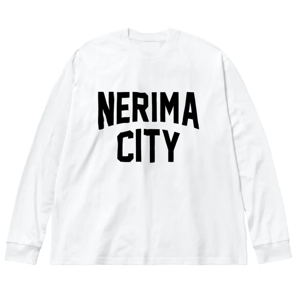 JIMOTO Wear Local Japanの練馬区 NERIMA CITY ロゴブラック Big Long Sleeve T-Shirt
