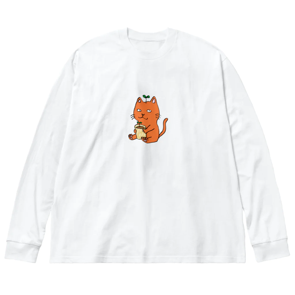 galleryMのたねニャン Big Long Sleeve T-Shirt