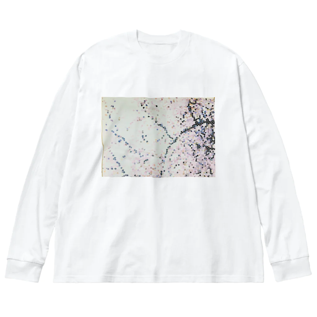 seki_junkoのドット桜モチーフ ビッグシルエットロングスリーブTシャツ