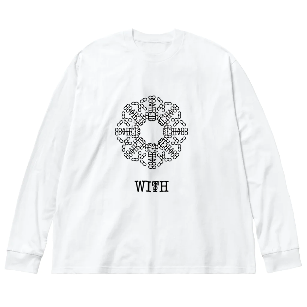 家出猫町屋のWITH/WISH ビッグシルエットロングスリーブTシャツ