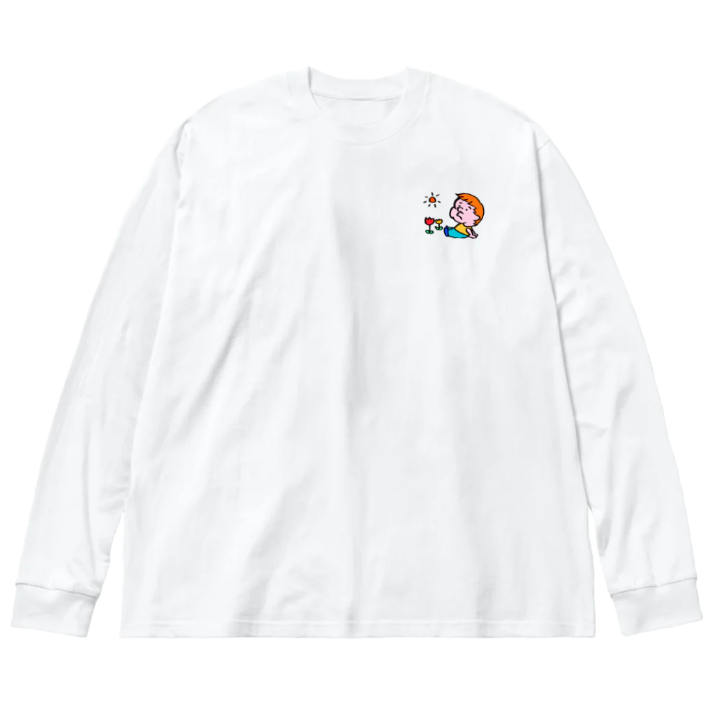 NasHataの癒し系キャラぶうちゃん ビッグシルエットロングスリーブTシャツ