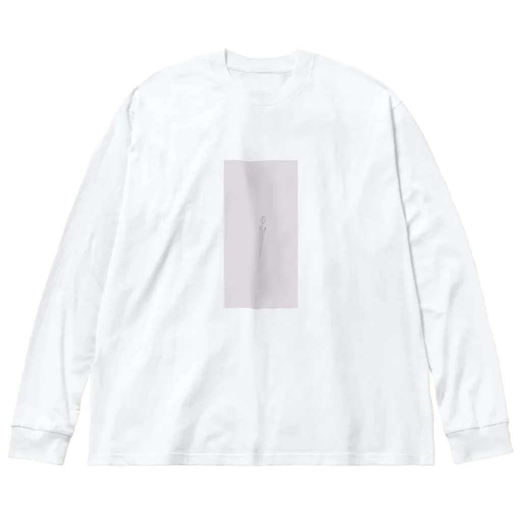 rilybiiの線画tulip Rose poussiéreux Big Long Sleeve T-Shirt