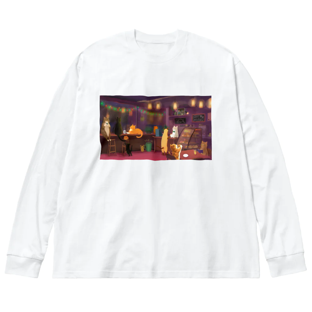 ハッピースマイルの猫カフェ Big Long Sleeve T-Shirt