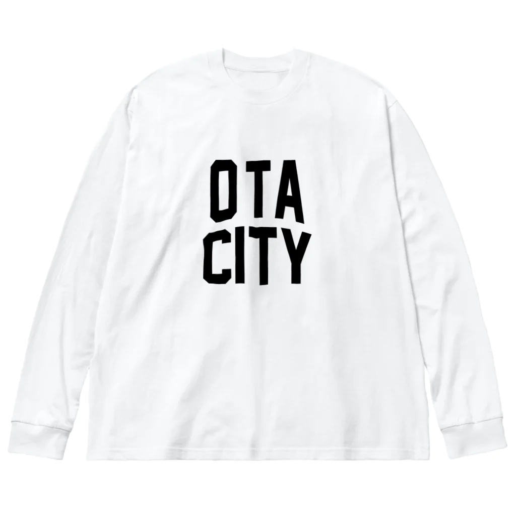 JIMOTOE Wear Local Japanの太田市 OTA CITY ロゴブラック Big Long Sleeve T-Shirt