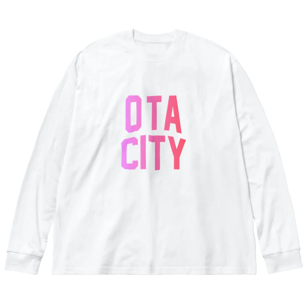 JIMOTOE Wear Local Japanの太田市 OTA CITY ロゴピンク ビッグシルエットロングスリーブTシャツ