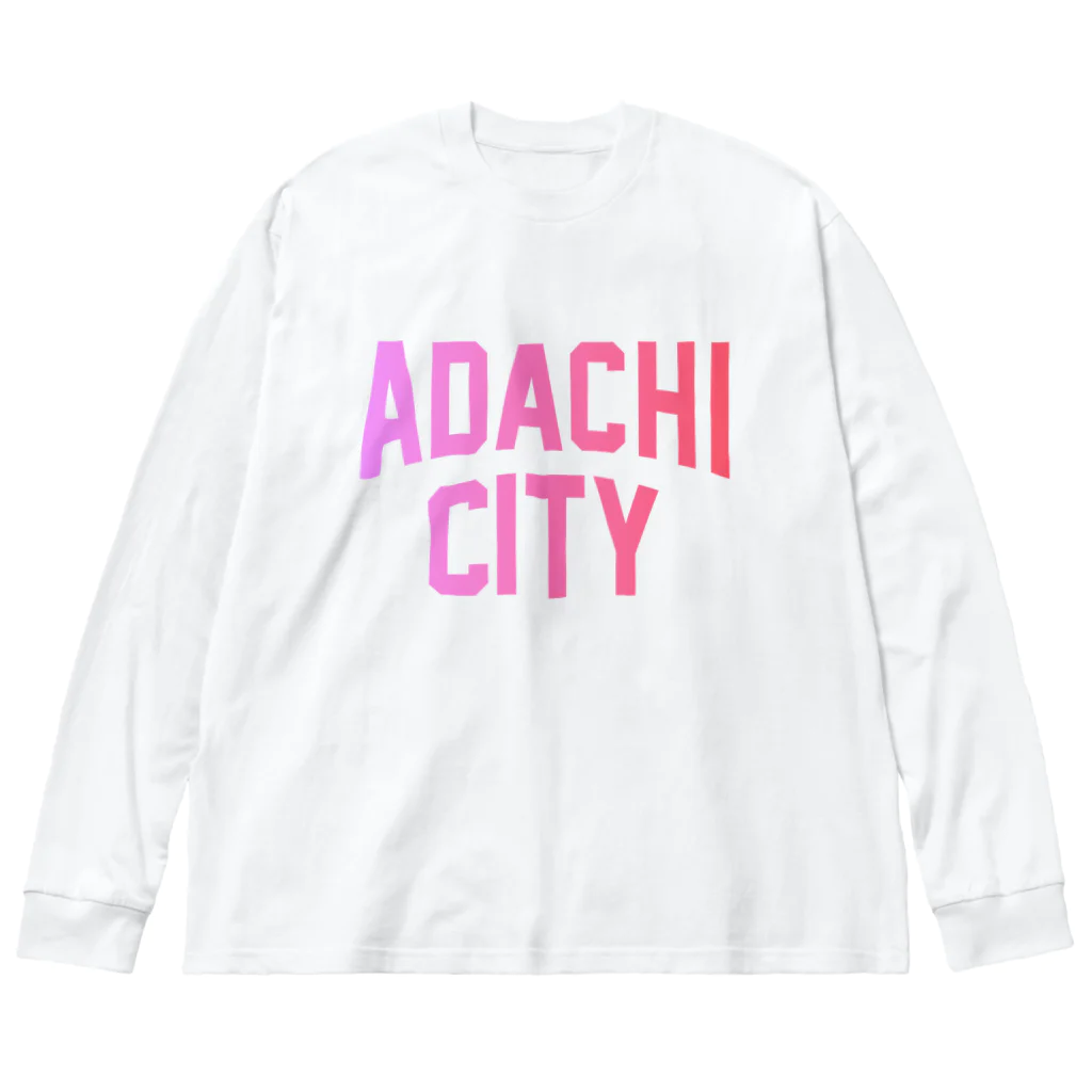 JIMOTO Wear Local Japanの足立区 ADACHI CITY ロゴピンク ビッグシルエットロングスリーブTシャツ