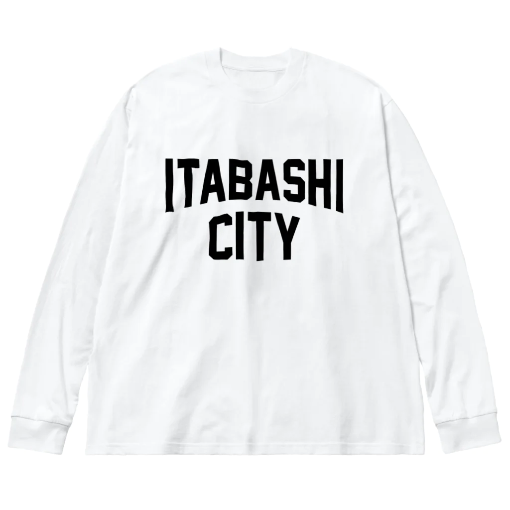 JIMOTO Wear Local Japanの板橋区 ITABASHI CITY ロゴブラック ビッグシルエットロングスリーブTシャツ