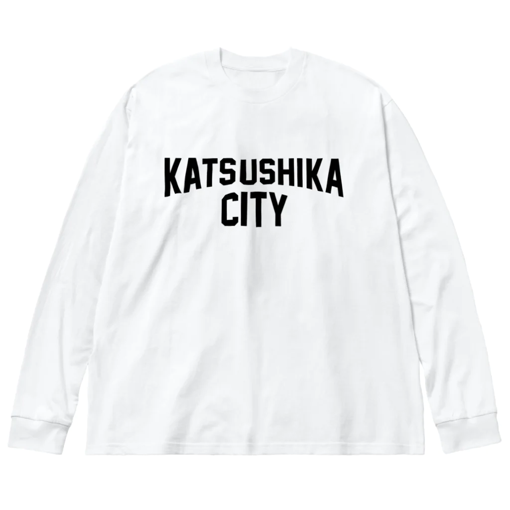 JIMOTO Wear Local Japanの葛飾区 KATSUSHIKA CITY ロゴブラック ビッグシルエットロングスリーブTシャツ