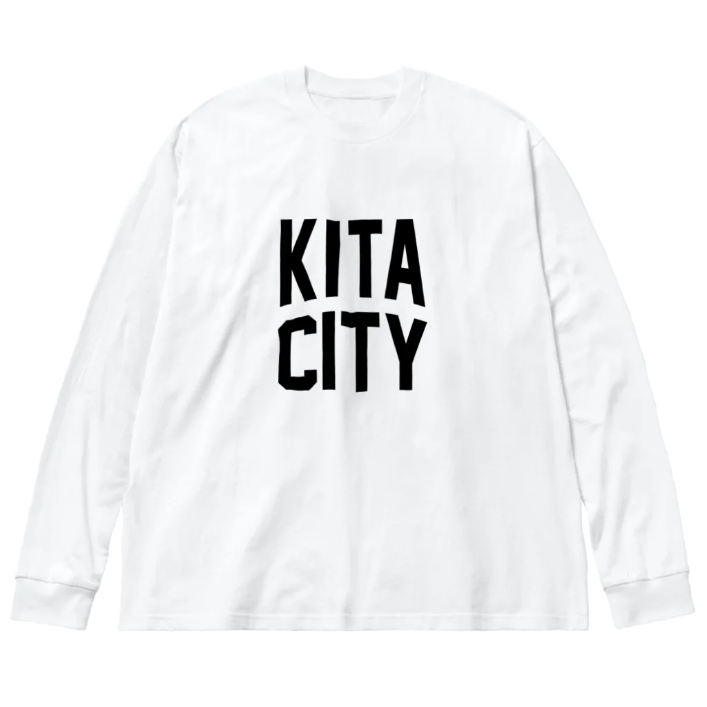 JIMOTOE Wear Local Japanの北区 KITA CITY ロゴブラック ビッグシルエットロングスリーブTシャツ