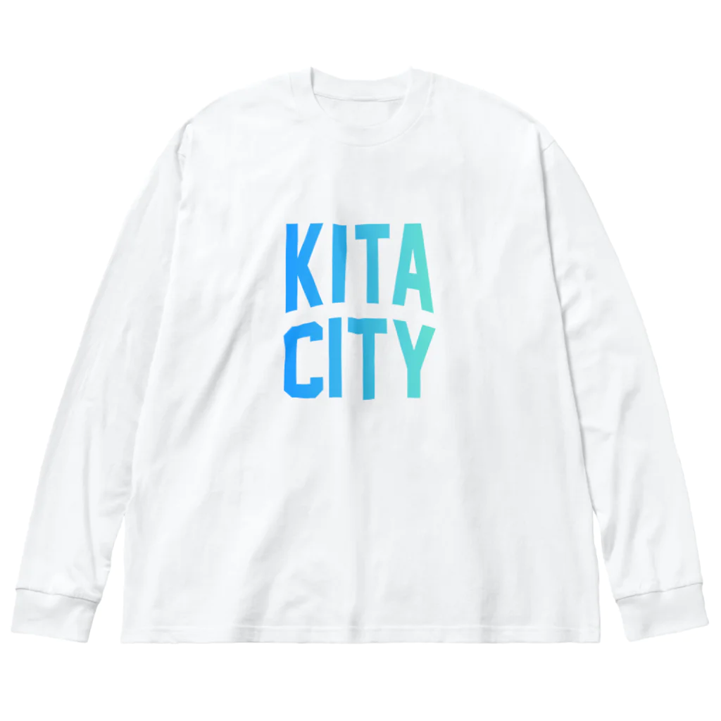 JIMOTO Wear Local Japanの北区 KITA CITY ロゴブルー ビッグシルエットロングスリーブTシャツ