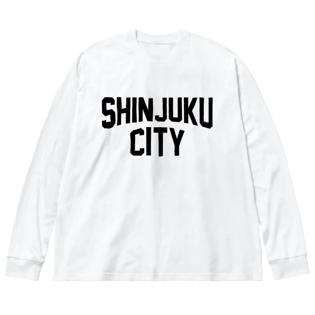 JIMOTOE Wear Local Japanの新宿区 SHINJUKU CITY ロゴブラック Big Long Sleeve T-Shirt