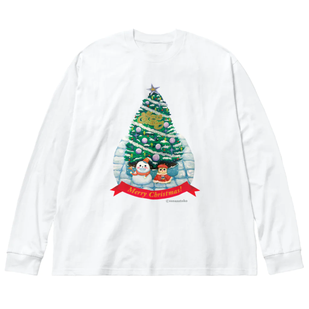 動物イラストレーター＆絵本作家 さささとこのお店のMerry Christmas！！ Big Long Sleeve T-Shirt