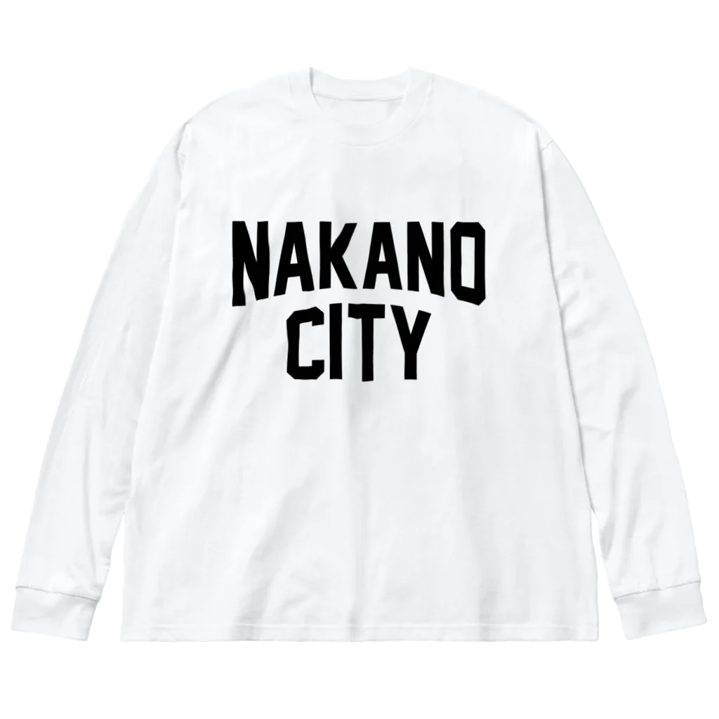 JIMOTO Wear Local Japanの中野区 NAKANO CITY ロゴブラック ビッグシルエットロングスリーブTシャツ