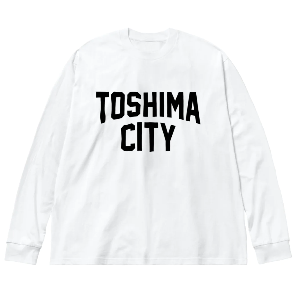 JIMOTOE Wear Local Japanの豊島区 TOSHIMA CITY ロゴブラック ビッグシルエットロングスリーブTシャツ