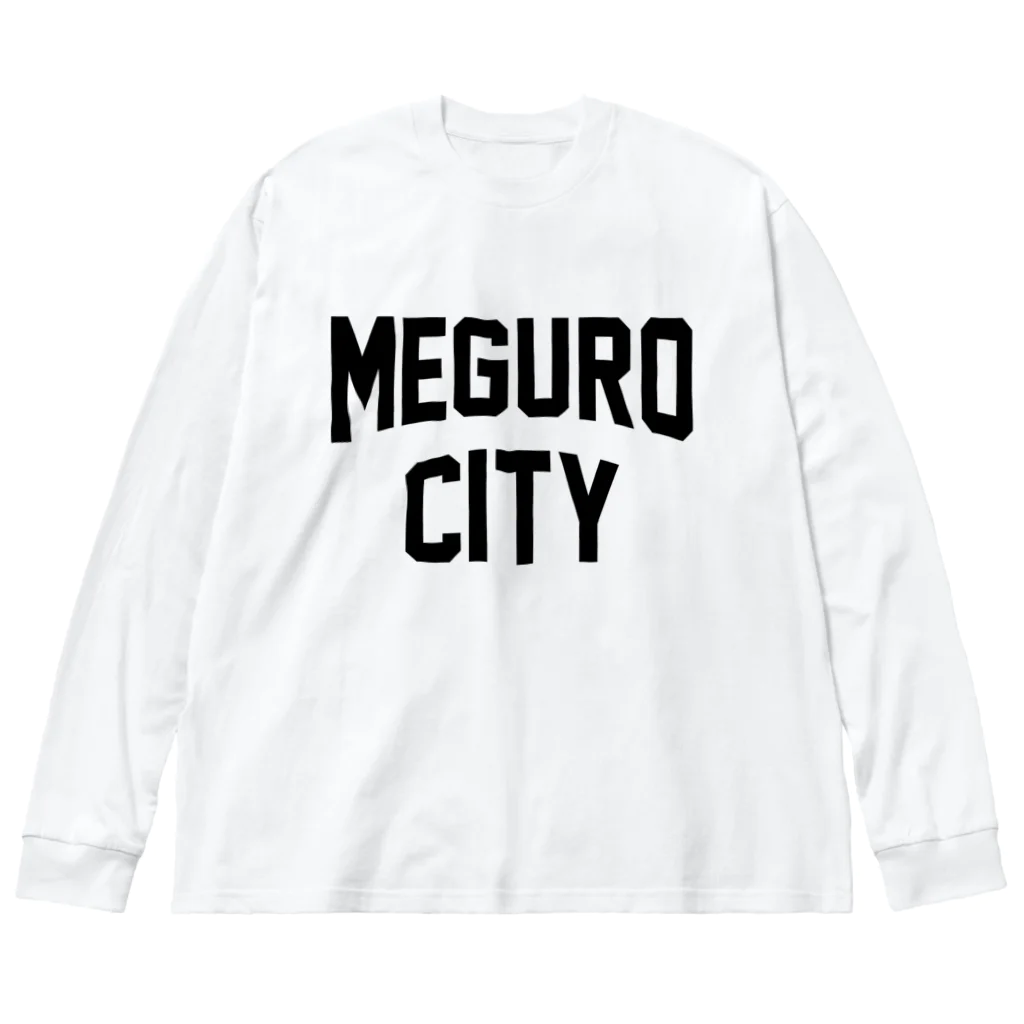 JIMOTO Wear Local Japanの目黒区 MEGURO CITY ロゴブラック ビッグシルエットロングスリーブTシャツ