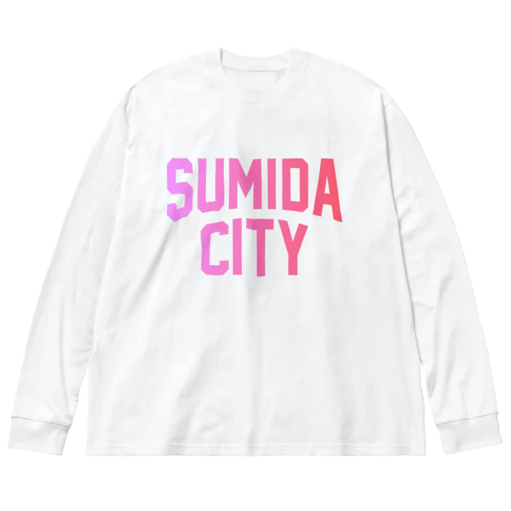 JIMOTO Wear Local Japanの墨田区 SUMIDA CITY ロゴピンク ビッグシルエットロングスリーブTシャツ