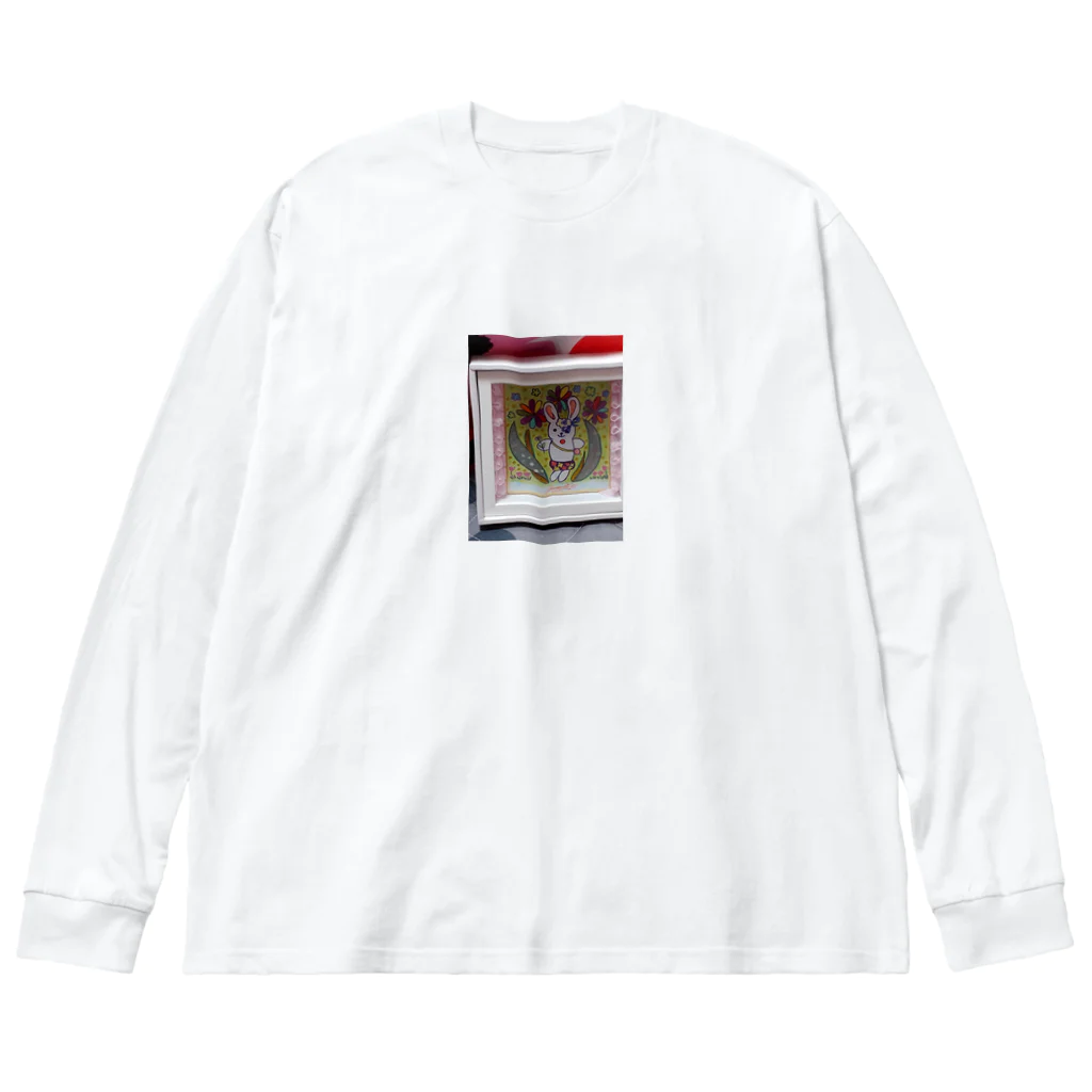 ユミ絵画のウサギさんです。 Big Long Sleeve T-Shirt