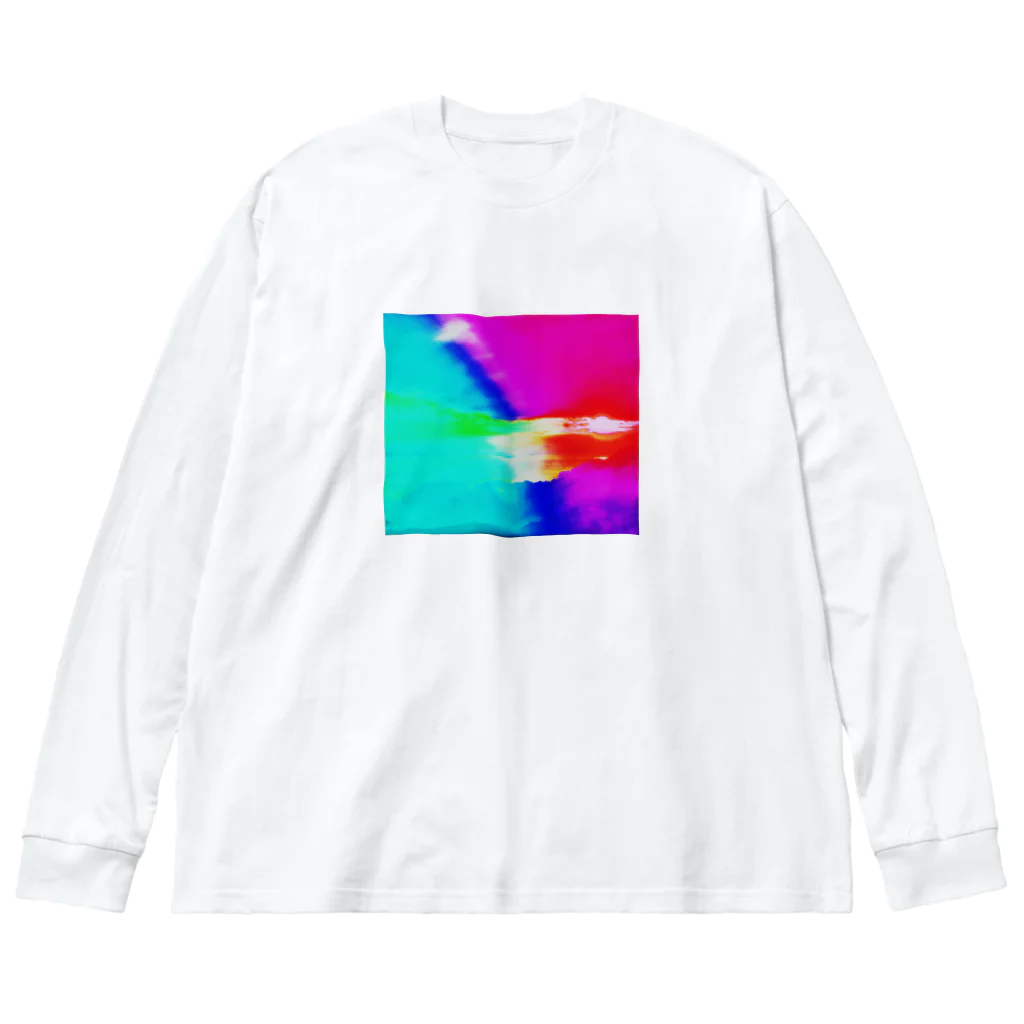 橘造園ＳＨＯＰのtawarazuの夕陽と宇和海 Big Long Sleeve T-Shirt