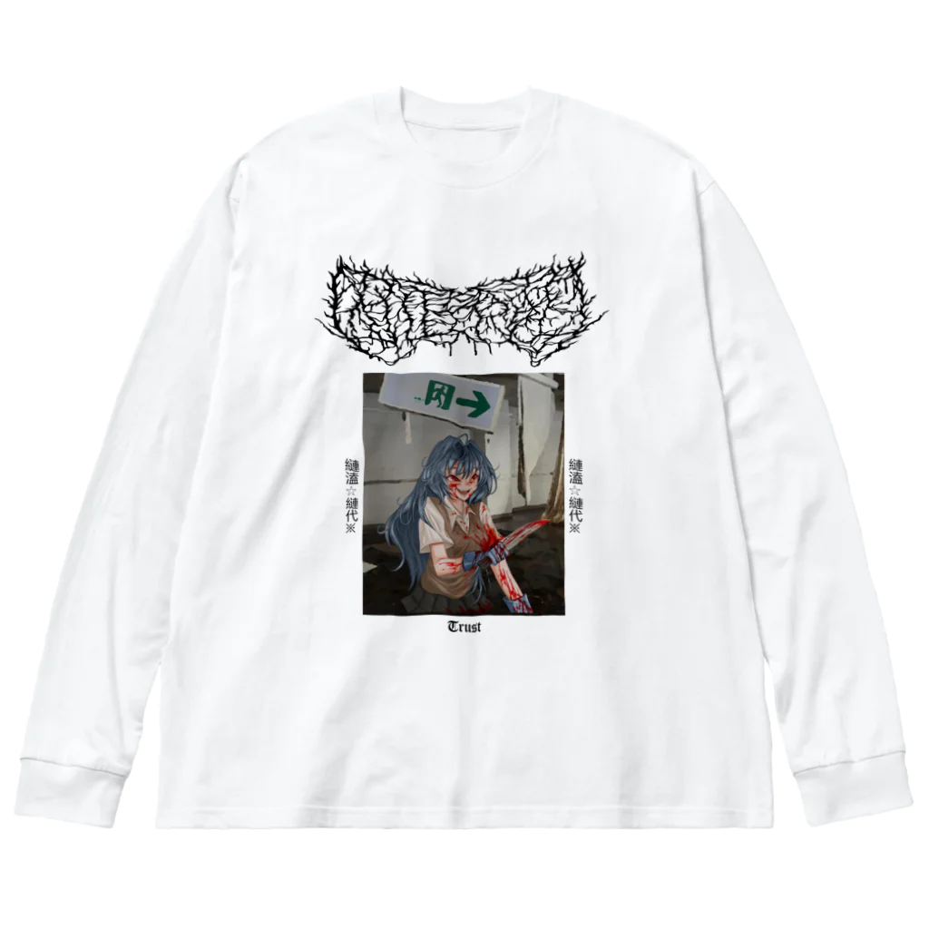 𝖜𝖔𝖗𝖑𝖉𝖜𝖎𝖉𝖊のkillertune女の子 ビッグシルエットロングスリーブTシャツ