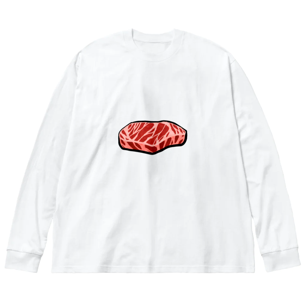 夏のどんぶり(ドンブリ)　ブラザーズ【ドンブラ】のお肉 Big Long Sleeve T-Shirt