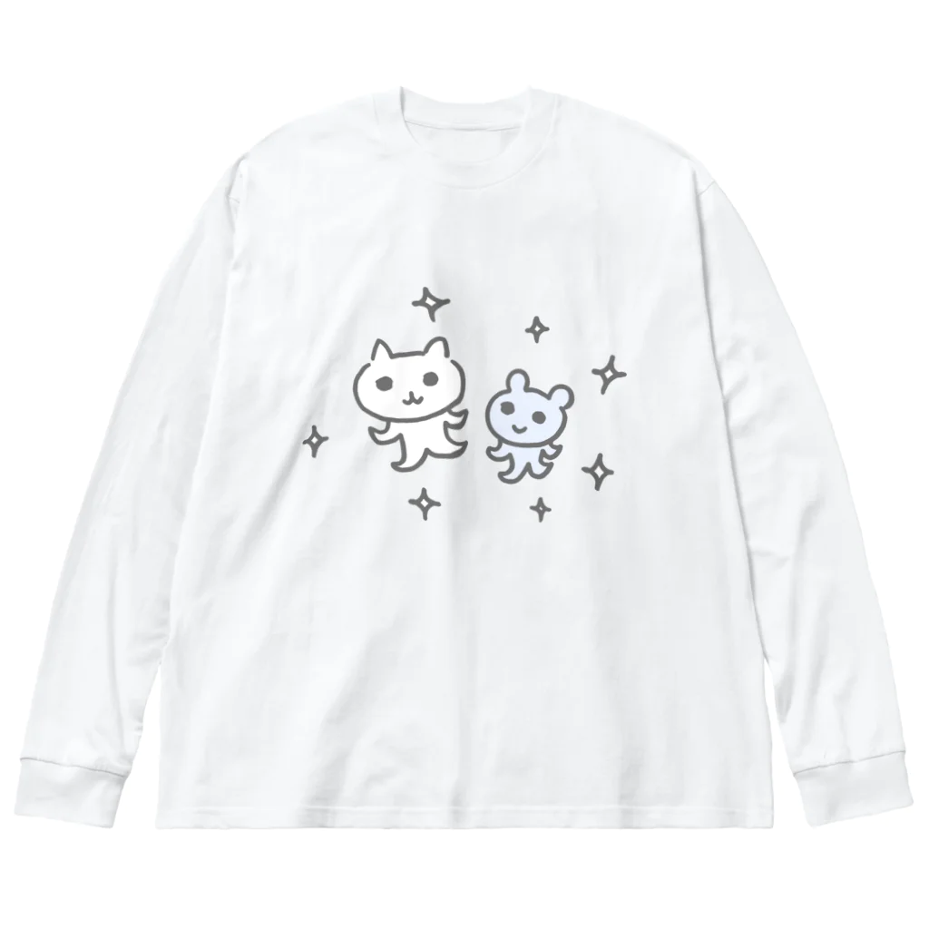 ねずみさんのブティックのきらきらのいきもの ビッグシルエットロングスリーブTシャツ