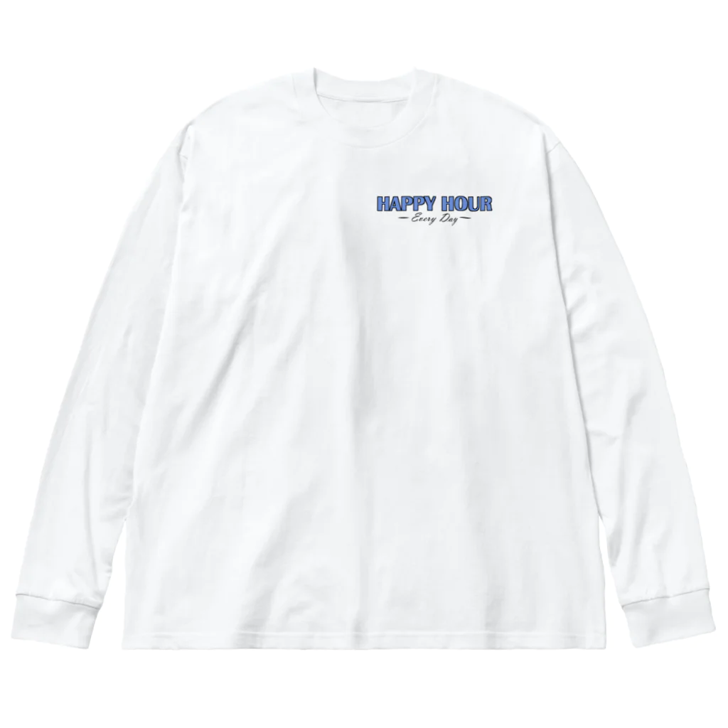 nidan-illustrationの"HAPPY HOUR"(clr) #2 ビッグシルエットロングスリーブTシャツ