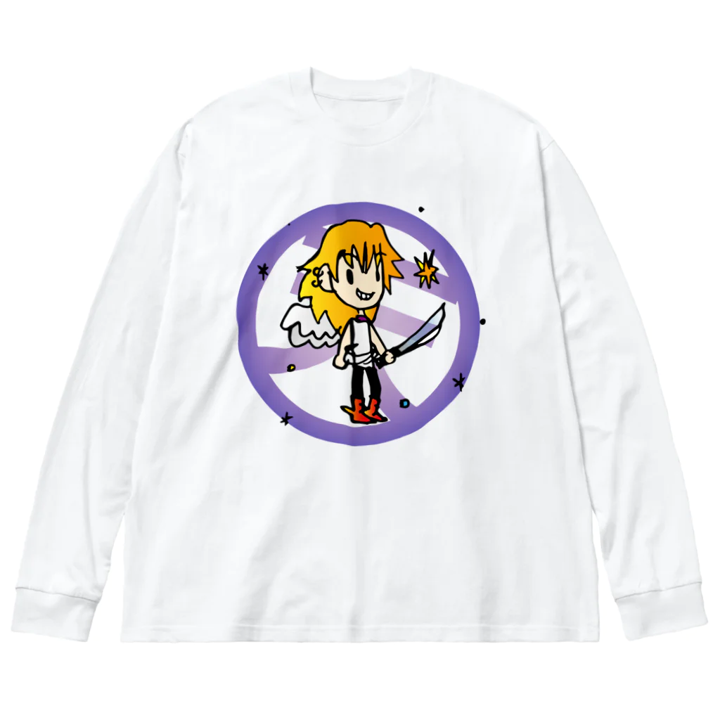 ❤#NuCw/kabotya❤の神さまアイコン　ミカエル ビッグシルエットロングスリーブTシャツ