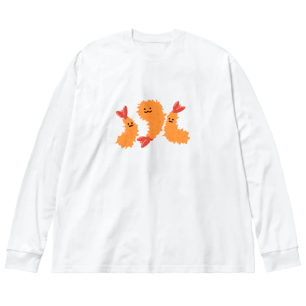 サメ わりとおもいのえびふらいず Big Long Sleeve T-Shirt