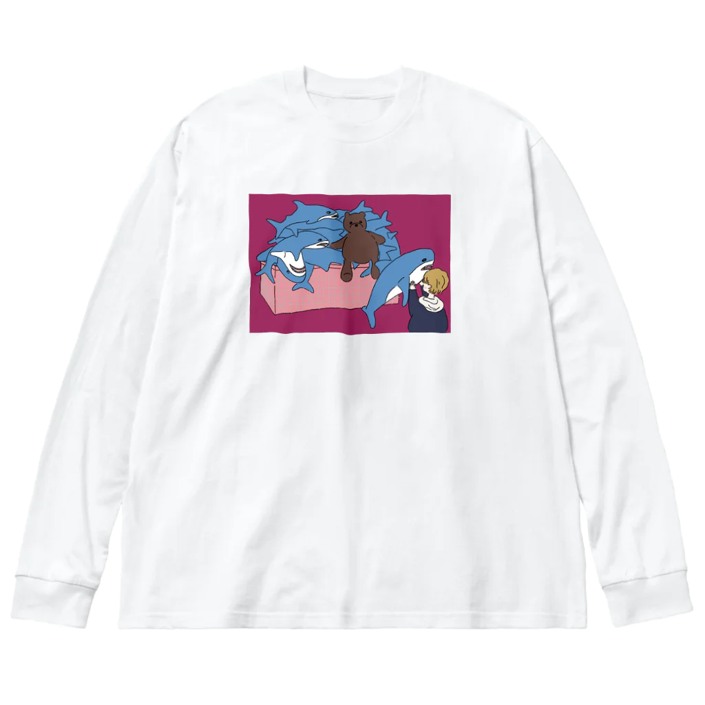 かわいいですよねの奇抜なサメ Big Long Sleeve T-Shirt