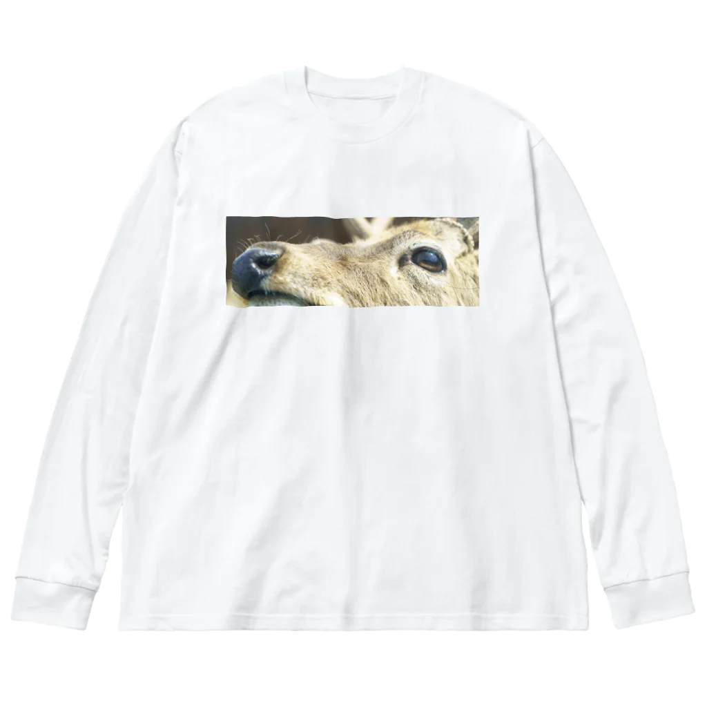 wearable artsのおめめアニマルズ -シカ- Big Long Sleeve T-Shirt