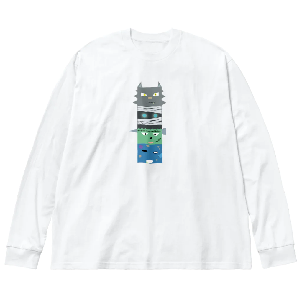 Wave8284の西の妖怪トーテムポール Big Long Sleeve T-Shirt